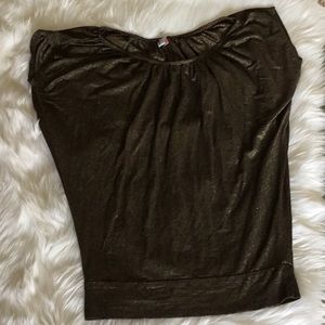 Black and gold shimmery top